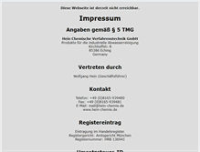 Tablet Screenshot of industrielle-abwasserreinigung-hein.de